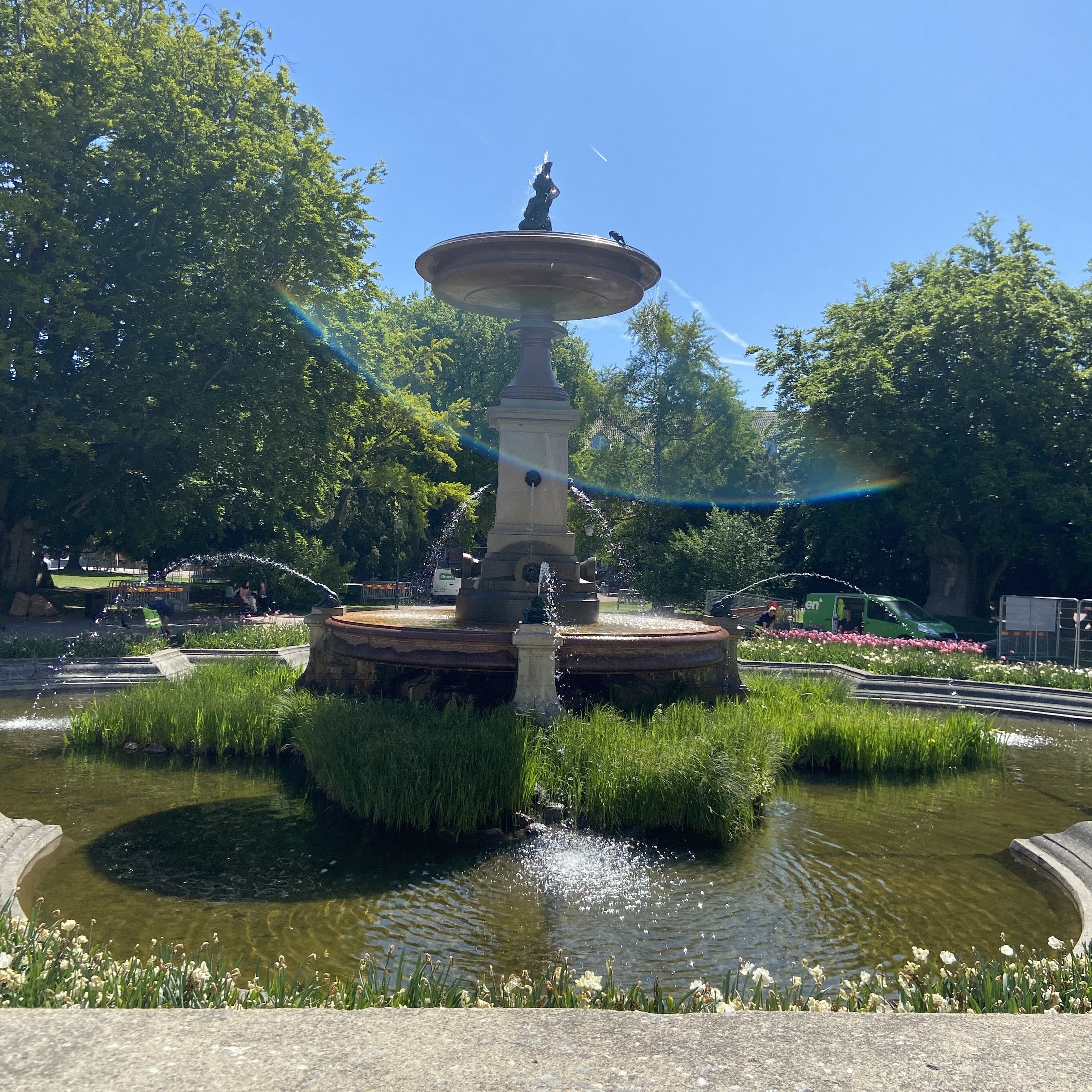 Fountain in the Lund University campus